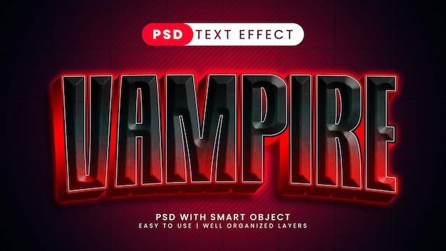 Vampire text effect editable horror and scary text style