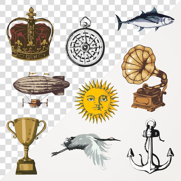 vectorized object design element set