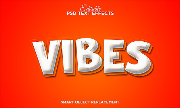 VIBES strong bold cartoon text effect