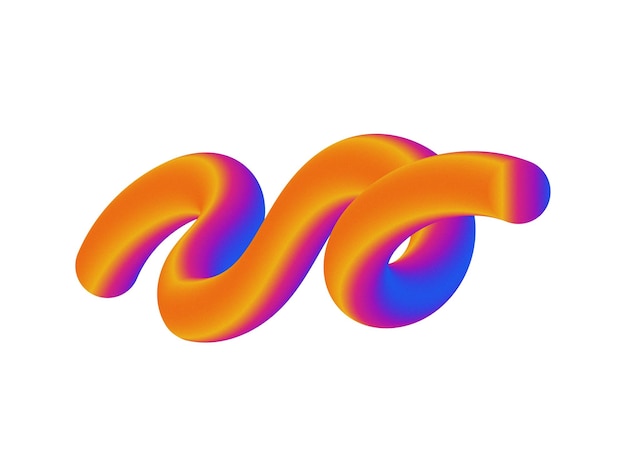 Vibrant 3D Gradient Abstract Shape Colorful Fluid Wave psd Art