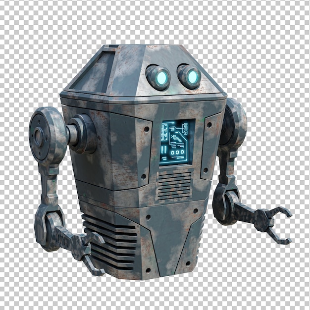 vintage realistic robot 3d rendering