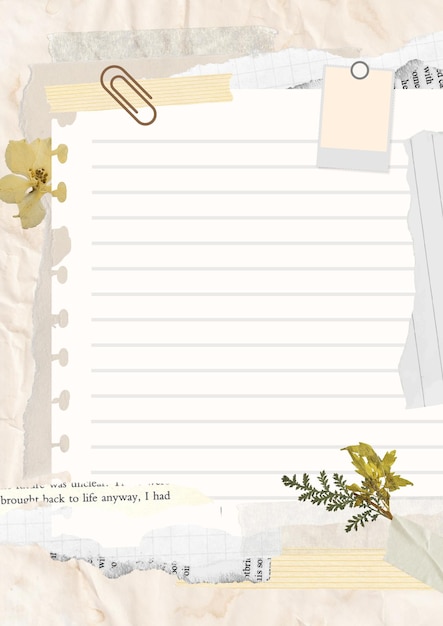 Vintage Scrapbook Torn Paper background