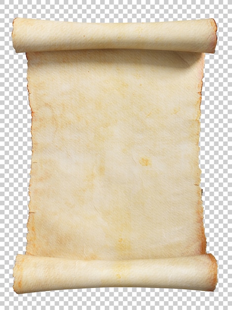 Vintage scroll or parchment manuscript 3d illustration