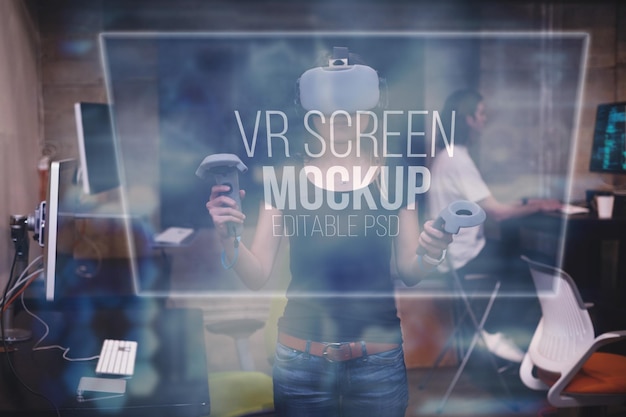 Virtual Reality Screen photo mockup