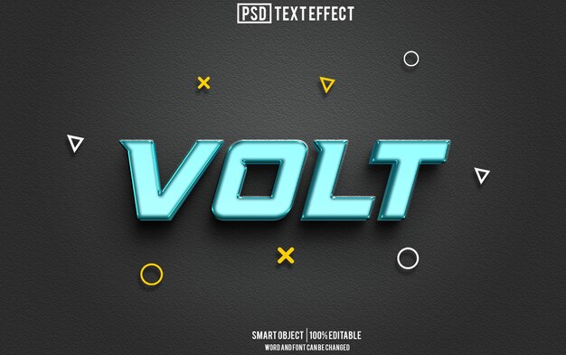 volt text effect font editable typography 3d text