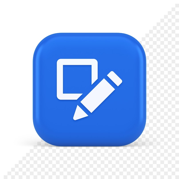 voting cell with pencil button bulletin check choosing form 3d realistic icon
