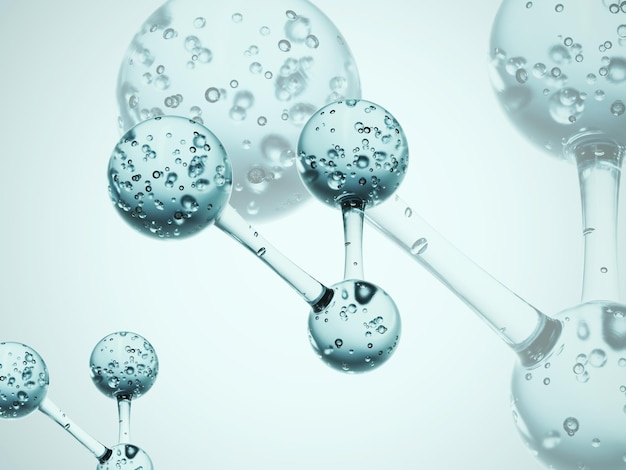 Water drop molecule mockup