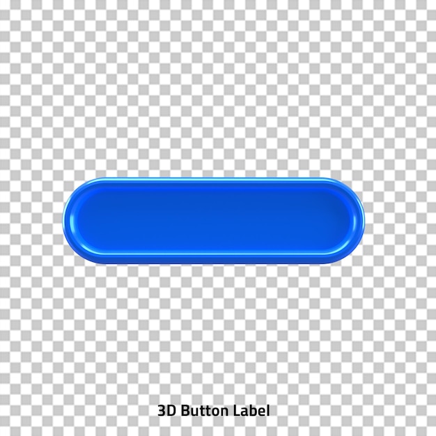 Web button label blue icon 3d text box