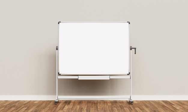white board for copy space mock up 3d rendering