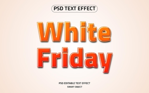 White friday logo text style effect mockup