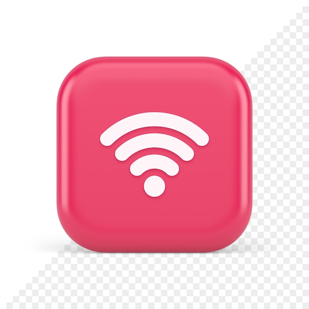 wi fi internet connection button high speed wireless cyberspace digital network 3d icon