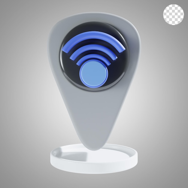 wifi location 3d icon