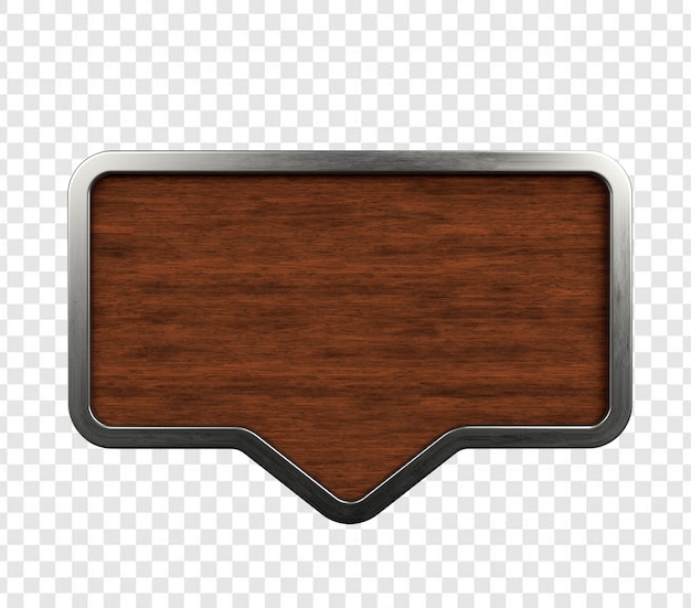 Wooden and metal message balloon