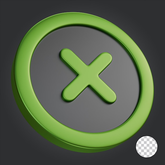 X button 3d icon