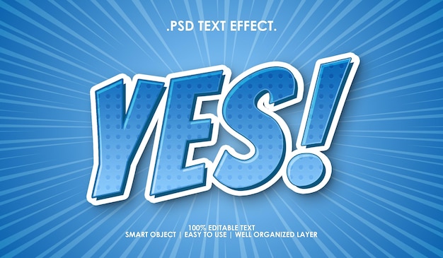 yes text style effect
