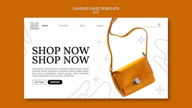 Gratis PSD 11.11 flash sale landing page sjabloon