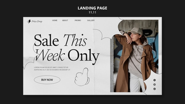 Gratis PSD 11.11 flash sale landing page sjabloon