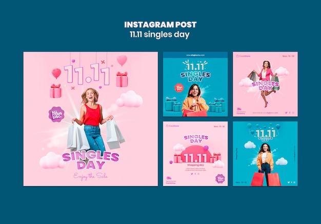 11.11 singles day instagram posts collectie