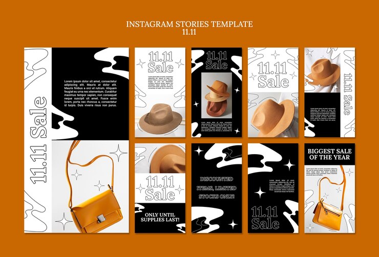 PSD gratuito 11.11 venta instantánea de las historias de instagram