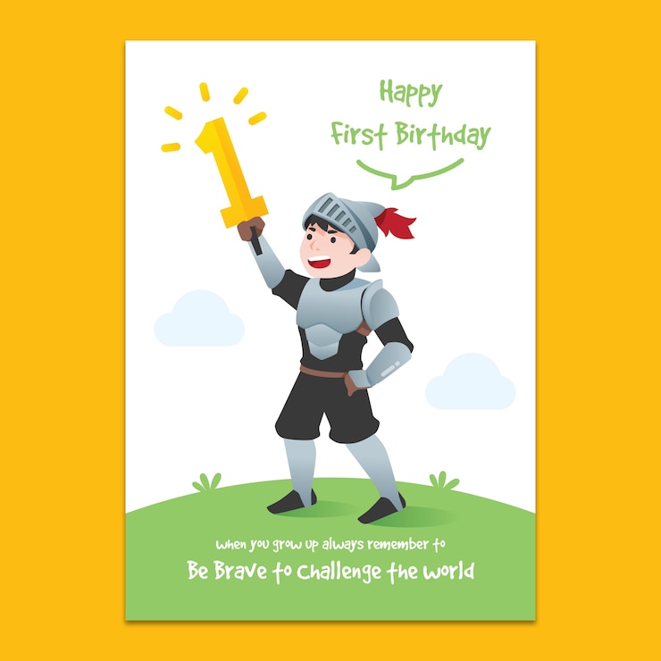 PSD Gratis 1st birthday invitation mockup