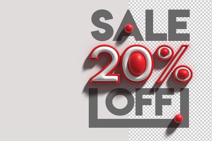 PSD gratuito 20 sconto banner sconto vendita prezzo da pagare per l'offerta di sconto