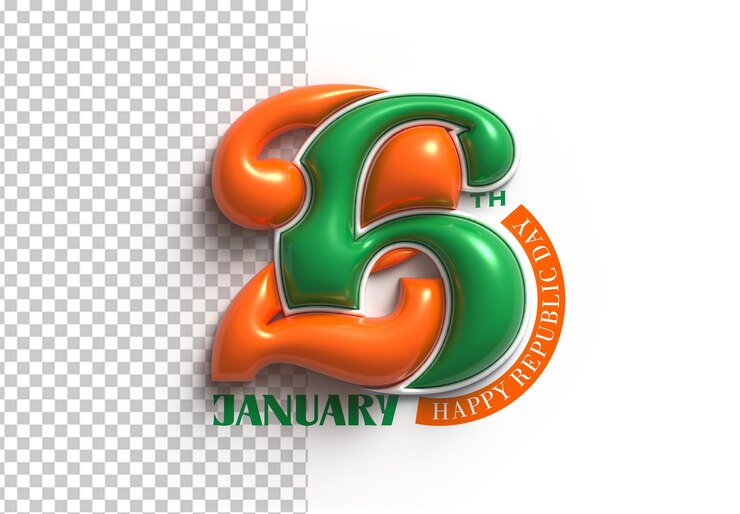 PSD gratuito 26 gennaio illustrazione psd della giornata della repubblica indiana