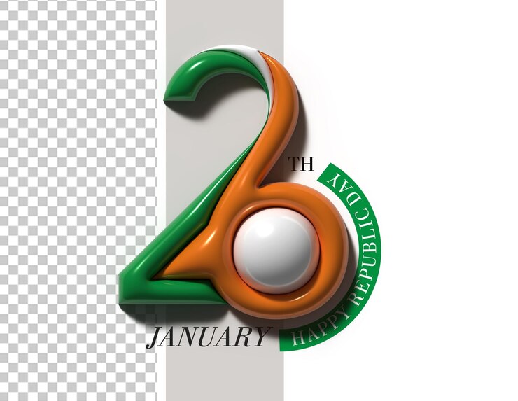 PSD gratuito 26 gennaio illustrazione psd della giornata della repubblica indiana