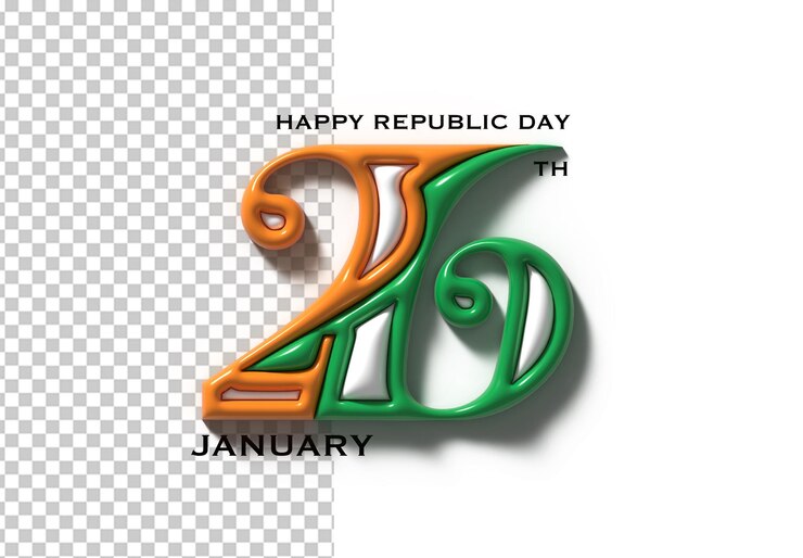 PSD gratuito 26 gennaio illustrazione psd della giornata della repubblica indiana