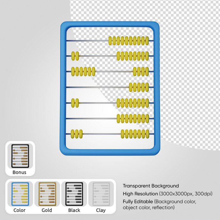 PSD Gratis 3d abacus