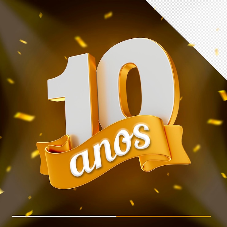 PSD Gratis 3d anniversary celebration logo for compositions of advertising pieces
