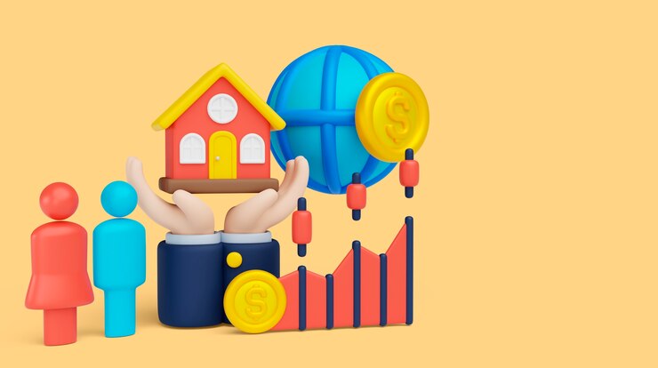 PSD Gratis 3d background for cost of living going up