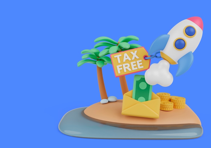 Gratis PSD 3d-belastingen verkoop achtergrond
