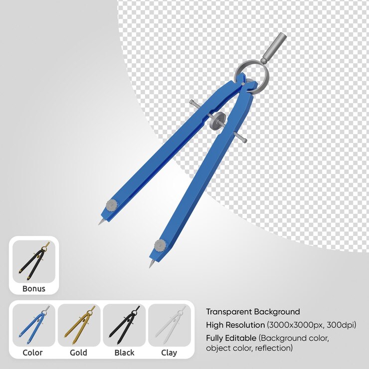 PSD Gratis 3d bow compass