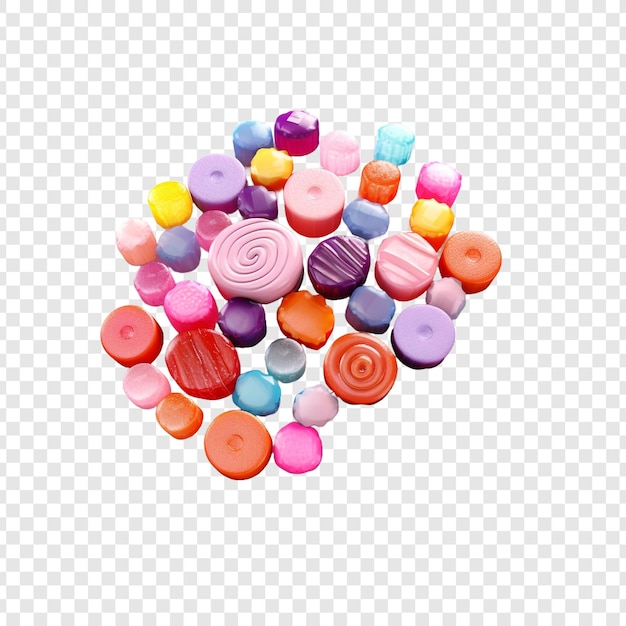 Gratis PSD 3d candy geïsoleerd op transparante achtergrond