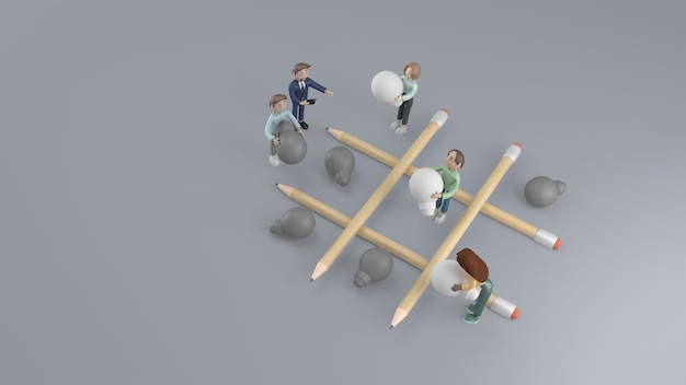 3D cartoon mannen illustratie