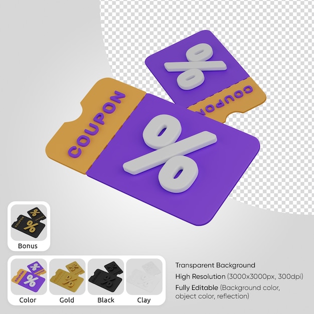 Gratis PSD 3d-coupon