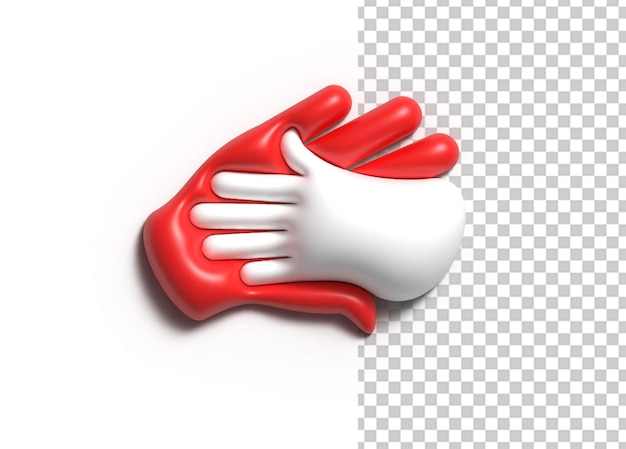 Gratis PSD 3d deal hand shake design element transparant psd-bestand