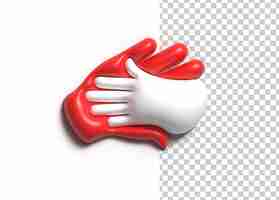 Gratis PSD 3d deal hand shake design element transparant psd-bestand