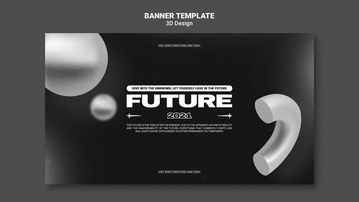 PSD Gratis 3d design banner template
