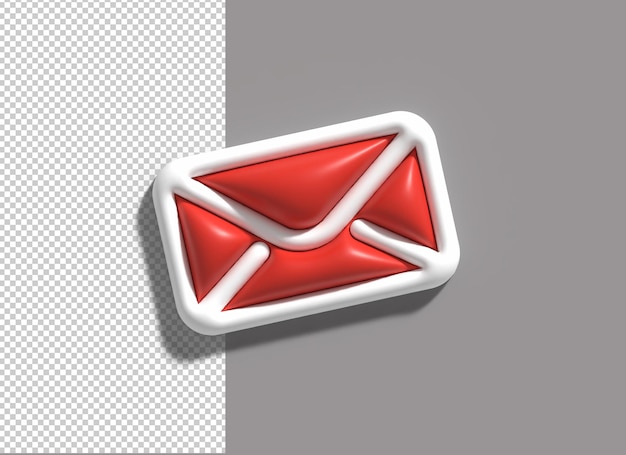 Gratis PSD 3d e-mailpictogram 3d illustratieontwerp