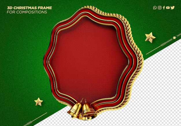 3d-frame kerstversiering voor composities