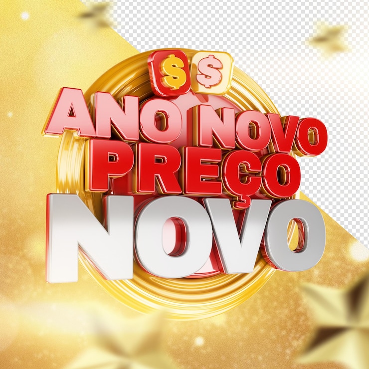 PSD gratuito 3d francobollo di nuovo anno nuovo prezzo francobollo promozionale per campagne ano novo logo