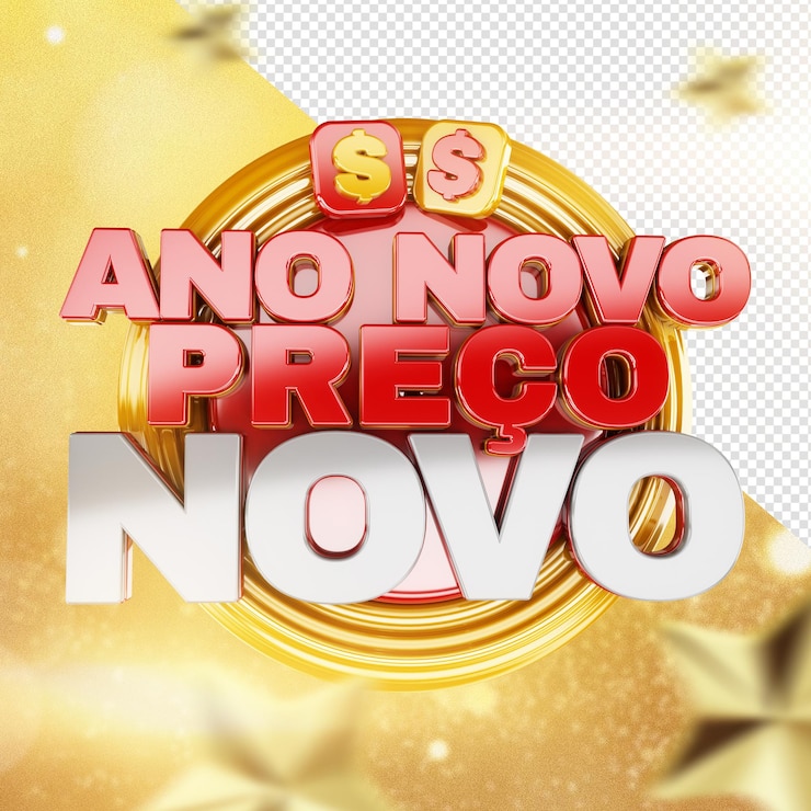 PSD gratuito 3d francobollo di nuovo anno nuovo prezzo francobollo promozionale per campagne ano novo logo