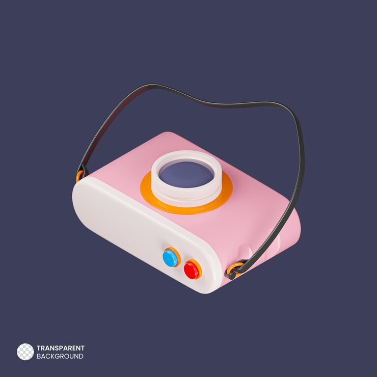 Gratis PSD 3d geef geïsoleerd camerapictogram terug