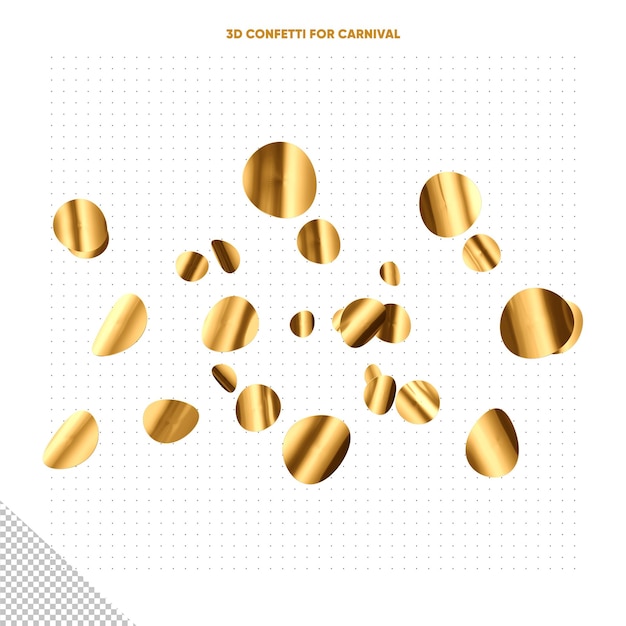 3d gouden confetti