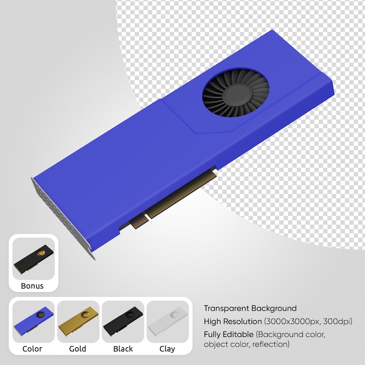 Gratis PSD 3d-gpu-kaart