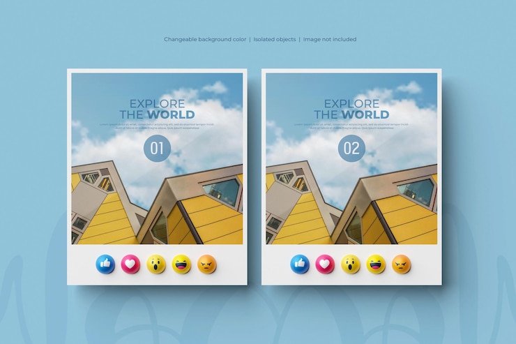 PSD gratuito 3d ha reso il mockup dell'alberino di facebook isolato