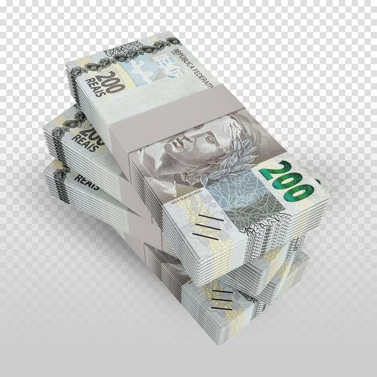 PSD gratuito 3d hacer moneda realista dinero de brasil 200 reales