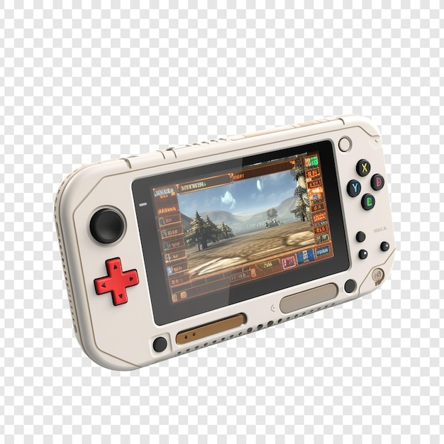 Gratis PSD 3d handheld game console video portable geïsoleerd op transparante achtergrond