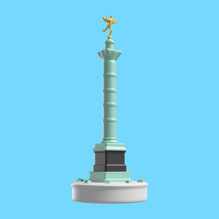 PSD Gratis 3d icon for famous city landmark
